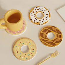 Donut Shape Coaster Absorbent Diatomite Stone Cup Coasters Manufacturer thumbnail-4