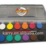 12 Assorted Water Color Cake in Travel Case