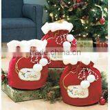 Santa's Large Fabric Christmas Gift Bags 30cm High/New Arrival Christmas Gifts Bag thumbnail-1