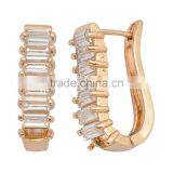 Earring, Fashion Gold Jewelry Square Crystal Zircon Setting Brass Earring, Earring Jewelry Wholesale P9382 thumbnail-1