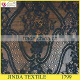 2015 Hot Selling Black Nylon Lace Fabric for Dubai Lady's Dress thumbnail-2