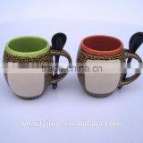 Ceramic Coffee Tea Mug Mugs Cup Cups With Spoon and Handle for Promotional Gifts thumbnail-5