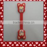 mp4 earphone cat shape pvc cartoon rubber custom earphone wire winder