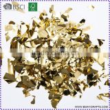 Handmade Cut Mylar Metallic gold confetti