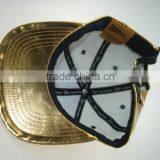 Custom High Quality Gold Leather Metal Plate Leather Strap Baseball Caps thumbnail-6
