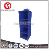 2015 nonwoven fabric blue hanging clothes organizer