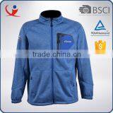 Fashion Windproof 100% Polyester Blue Winter Warm Fleece Jacket Men