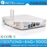 Desktop Pc Gaming pc With Fanless Alluminum Chassis Four Native Usb 3.0 Wireless Display Intel Hm76 C1037u 1.8ghz