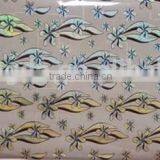 3D Laser Tablecloth Pvc Tablecloth in Roll Golden Flowers Design thumbnail-2