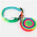 Factory Price Rainbow Nylon Leash and Chest For Small/large Dogs;nylon Material Dog Leash and Dog Chest thumbnail-3