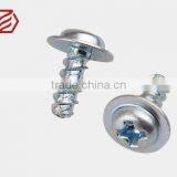 Carbon Steel Zine Plated Phillips Pan Head Tapping Screw With Washer