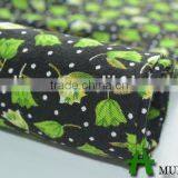 Fresh Green Flowers Pattern 100% Printed Spun Rayon Fabric for Dresses thumbnail-2