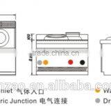 JINZAO ECR-1-OK(E)-N 5-Stat Hotel Special Stove Natural Gas Single Burner Stove With Steam Pot Chinese Work Cooktops Environment thumbnail-2