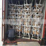 Wood Rental Wedding Cross Back Bar Chair thumbnail-6