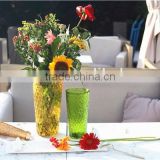 high quality colored clear glass bottle vases for home decoration