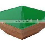 Bamboo Salad Bowl With Color Paint