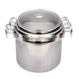 Hot-sale 8pcs Stainless Steel High Pot Soup Pot Stock Pot Kitchenware Set thumbnail-2