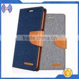 Stock Canvas Diary Flip Leather Case For Samsung Galaxy Note 7