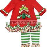 Christmas Tree Little Girls Boutique Remake Clothing Sets thumbnail-1