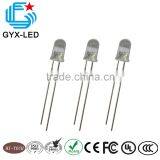 Wholesale White Clear Lens Super Bright White 5mm Lens 5.8mm Flange Round Type Throuhg Hole LED