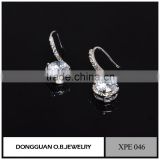 Top Sale New Products Rhinestone Jewelry Silver Earrings Design On China Supplier