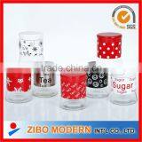 Hot Sale Glass Canister Set With Metal Coating thumbnail-1