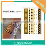 Hand Bracelet Gold Metallic Temporary Tattoos China