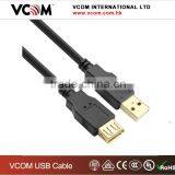 Gold Plate Black AM/FM USB Cable for Computer/laptop Extension