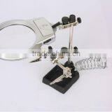 MG16129-A 6X, 2.5X LED Light Helping Hand Magnifier, Magnifier With Clip and Spring,desktop Magnifier