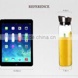 1000ml Clear Glass Juice Bottle With Stainless Steel Lid thumbnail-3