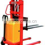 Hot Sale 1.0/2.0 Tons Semi Electric Lift Stacker With Forged Forks thumbnail-4