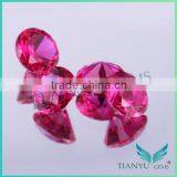 WUZHOU Gems Loose Cubic Zirconia 5# Round Shape Synthetic Corundum Ruby Gemstone thumbnail-5