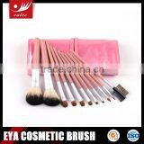 11pcs High Quality Pink Travel Makeup Brush Set With Pouch thumbnail-1