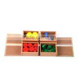 Educational Toy Colorful Montessori Material Knobless Cylinders thumbnail-5