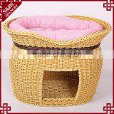 Latest Wicker Hand Made Cat Pet Product Two-tier Cat Beds Wholesale thumbnail-2