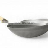 Signle Wooden Handle Chinese Pan Carbon Steel Material Wok thumbnail-3
