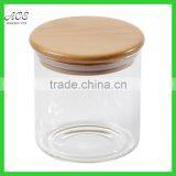 Custom Glass Storage Jar Wood Lid Wooden Lid thumbnail-2