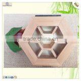 Clear Lid Hexagonal 3D Slicing Wooden Jewellery Storage Box thumbnail-4