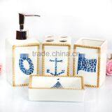 New Ceramic Bathroom Set With Sea Pattern thumbnail-4