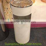 Round Metal Color Coded Dustbin With Ashtray GPX-17 thumbnail-1