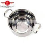 Hot Selling 3pcs Stainless Steel Pot / Soup Pot Kitchen Cookware With Glass Lid thumbnail-5