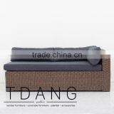 Paula Left Hand Wicker Bench - Poly Rattan Conversation Bench thumbnail-1