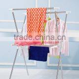Double-pole Foldable Stainless Steel Cloth Rack for Hanging Clothes thumbnail-1