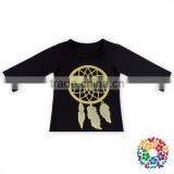 Plain White Girls Fancy Tops With Dreamcatcher Cotton Pattern Baby Long Sleeve Tops 0-6 Years Old Kids Boutique Tops thumbnail-6