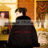 Cashemere Capes With Real Fur Trims,with Hood thumbnail-2