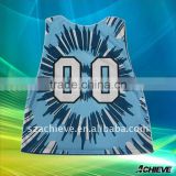 blue lacrosse reversible jersey with sublimation