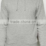 Custom Long Sleeve With Drawstring Hood Grey Men's 87% Cotton 13% Viscose Casual Comfort Fit Breathable Pullover Hoodies thumbnail-3