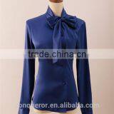 Made to Measurepurple Silk Cotton Blended Business and Casual Shirt for Office Women thumbnail-1