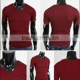 T- Shirt for Men, V-neck, Short Sleeve, 100% Cotton thumbnail-1