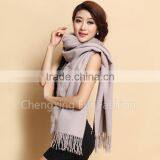 CX-B-P-41B Fur Trim Decora Fashion Women Pashmina Shawl With Fur thumbnail-5